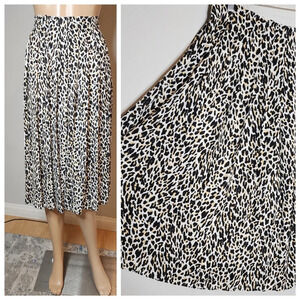 J. Crew Leopard Pleated Midi Skirt Women's size 14
